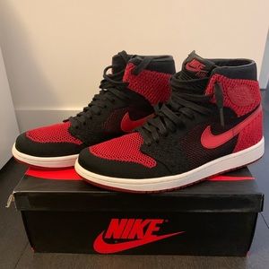Nike Air Jordan 1 retro flyknit BRED colorway